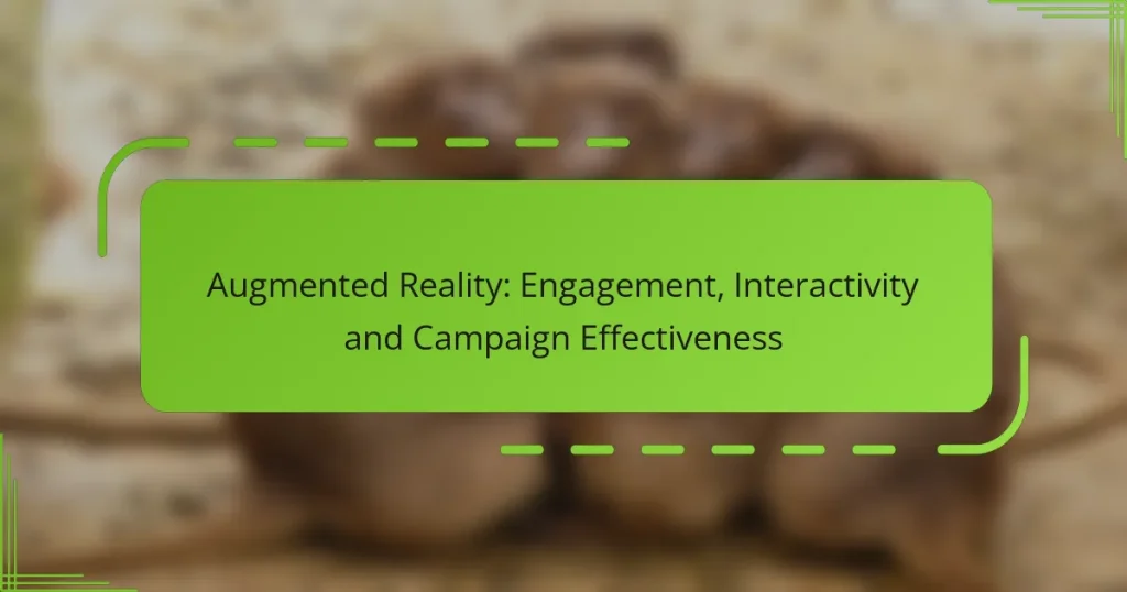 Augmented Reality: Engagement, Interactivity and Campaign Effectiveness