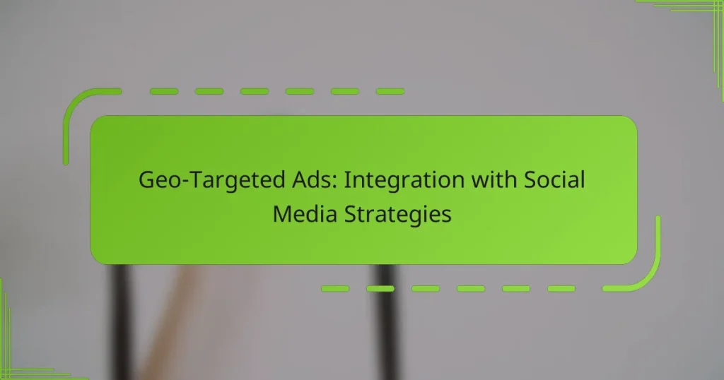Geo-Targeted Ads: Integration with Social Media Strategies