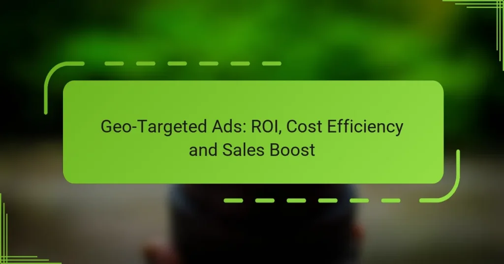 Geo-Targeted რეკლამები: ROI, ღირებულების ეფექტურობა და გაყიდვების ზრდა