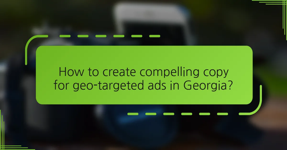 How to create compelling copy for geo-targeted ads in Georgia?