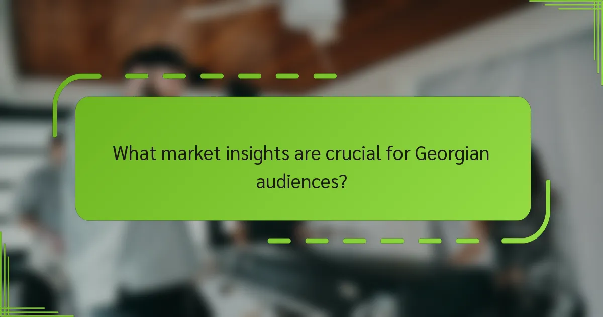 What market insights are crucial for Georgian audiences?